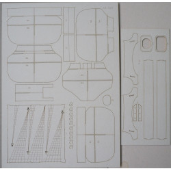 "La Redoutable" - French battleship of 1878 - a laser cut parts