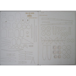 Sukhoj Su-25 - USSR/ Russian/ Ukrainian attack aircraft - a laser cut parts