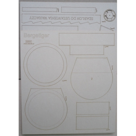 Bergepanzer "Tiger" - the German technical support device - a laser cut parts