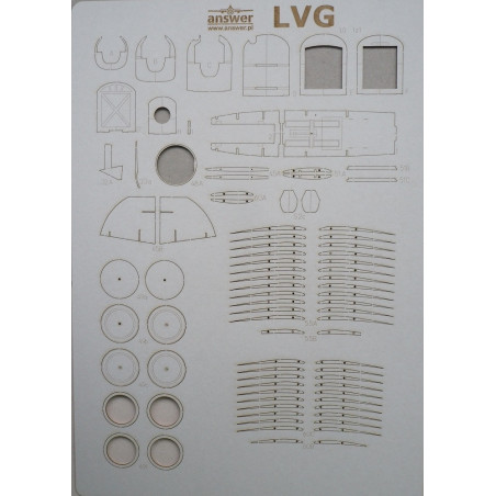 LVG C.VI - немецкий/ польский/ литовский легкий бомбардировщик-разведчик - вырезанные лазером детали