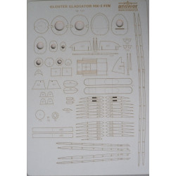 Gloster "Gladiator" Mk.I - the British/ Finish fighter - a laser cut parts