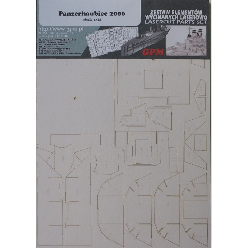 PzH-2000 „Panzerhaubitze“ –  the German self-propelled howitzer - laser cut parts