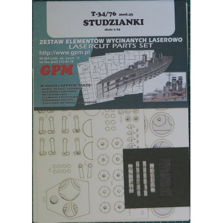 T-34/76 „Studzianki“ – TSRS/ Lenkijos vidutinis tankas - lazeriu pjautos detalės