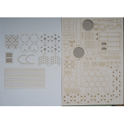 Krupp 12.8 cm Kanone PaK. 44 - the German anti-tank gun - laser cut details