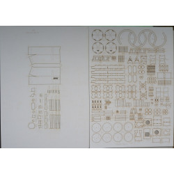 Krupp 12.8 cm Kanone PaK. 44 - the German anti-tank gun - laser cut details