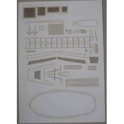 Lautello – Средиземноморское каботажное торговое парусное судно - вырезанные лазером детали и тканевые паруса