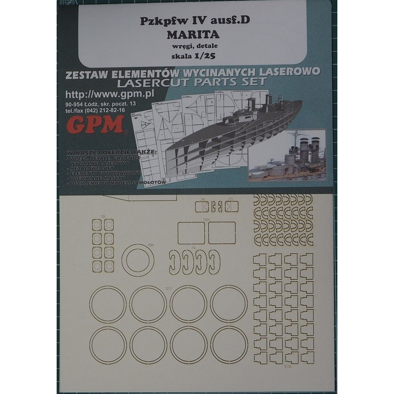 Pz. Kpfw IV. Ausf D „Fall Marita“ - the German medium tank - laser cut parts