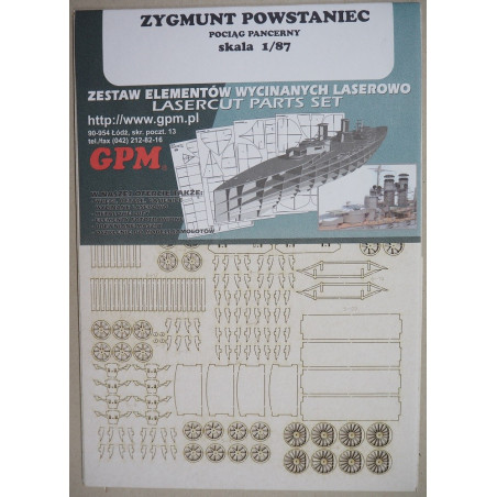 „Zygmunt Powstaniec“ – the Polish armored train - laser cut details