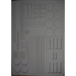 „D“ – the British armored train – laser cut parts