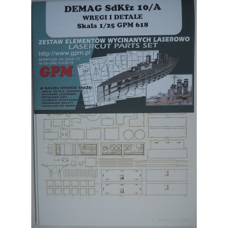 Sd. Kfz. 10 Ausf.A „Demag“ – the German light semi-track tractor - laser cut details