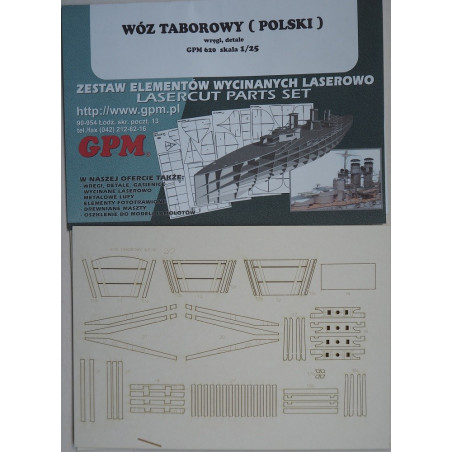 Wz. 19 – supply carriage of the Polish army - laser cut details