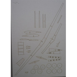 Mitsubishi A6M2 „Zero“ Model 21 – Japonijos deninis naikintuvas - lazeriu pjautos detalės