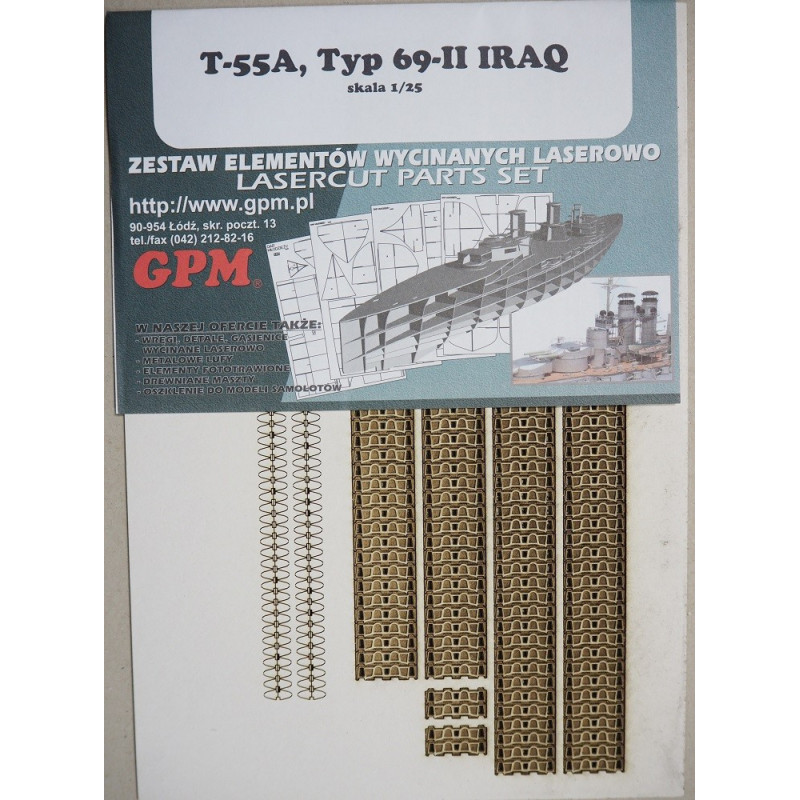 T-55A, Typ 69-II Iraq, WZT-1, Neva" - laser-cut tracks