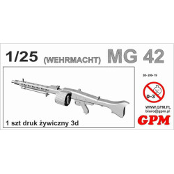 The German machine gun (Wermacht) MG-42 of the 7,92 mm - 3D printed details