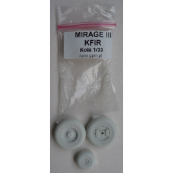 „Mirage III“ - the French and the “Kfir” C2 Israel fighters - 3D printed plastic wheels