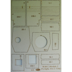 „Pz. Kpfw. KV-2 754(r)“ – TSRS/ Vokietijos sunkusis tankas - lazeriu pjautos detalės