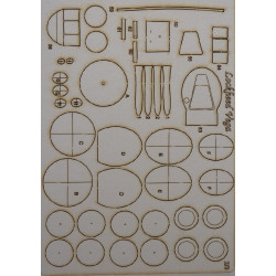 Lockheed 5B „Vega“ („Lituanica II“, „Winnie Mae“, „Lady Lindy“) – the american record airplanes -  laser cut parts