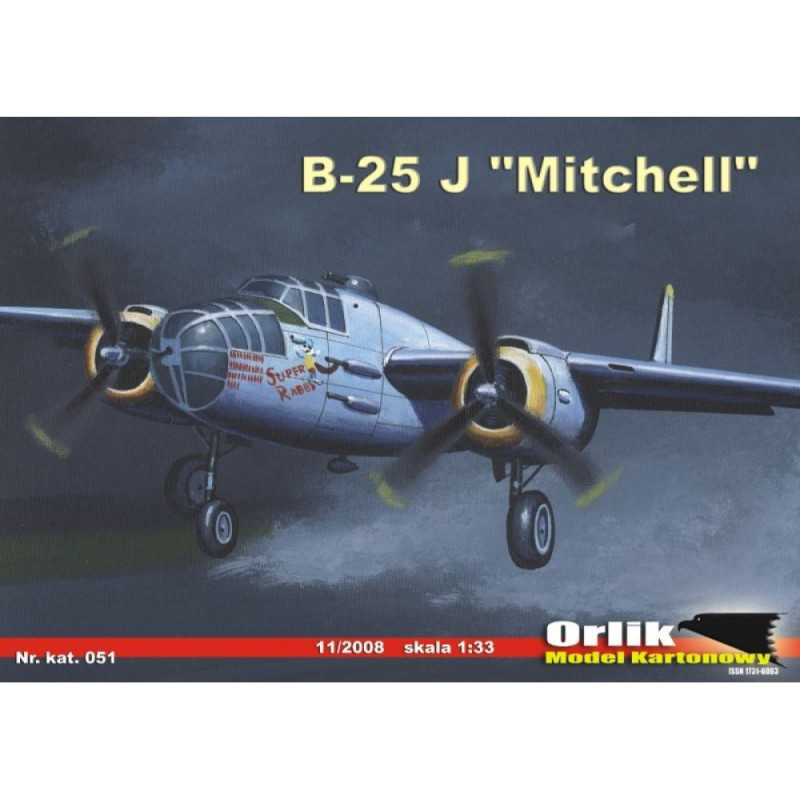 North American B-25J Mitchell – the American bomber (chalk paper)