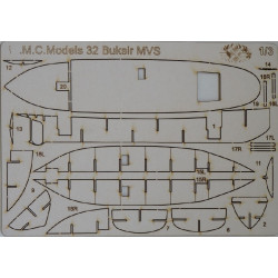 Tug of the Marijinsk water system (Russia) - laser cut parts