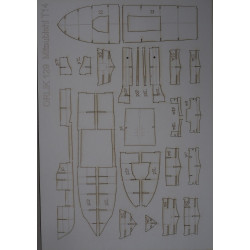 Mitsubishi T-14 – Japonijos torpedinis kateris - lazeriu pjautos detalės