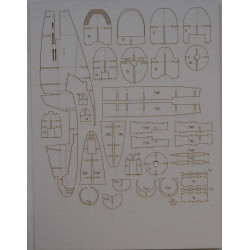 Blohm und Voss BV P.208.03 - the German experimental fighter - the laser cut parts