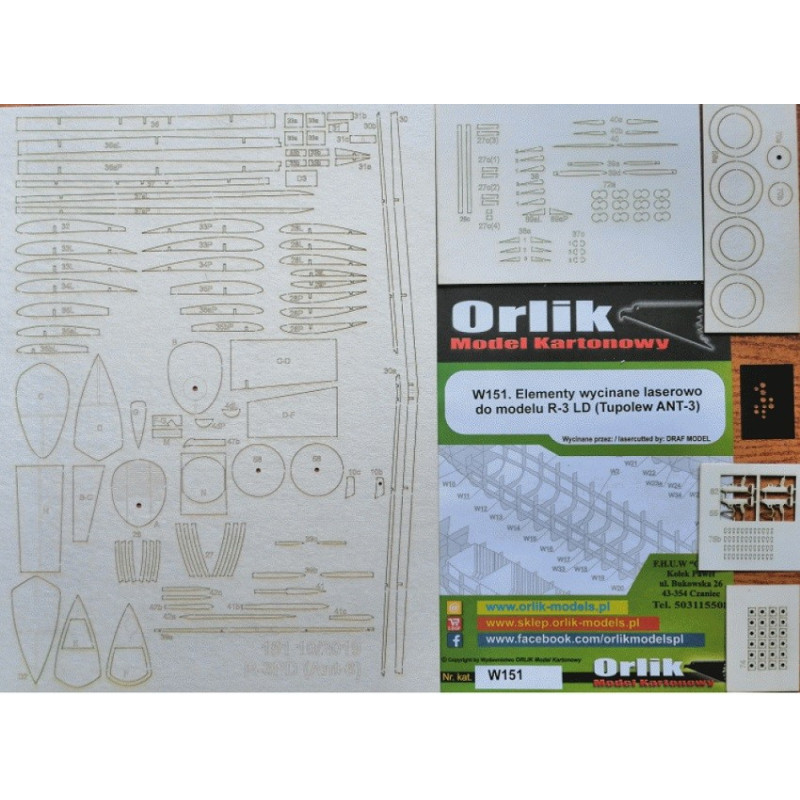 R-3LD (Tupolev ANT-3) – the Soviet reconnaissance aircraft - laser cut parts- laser cut parts