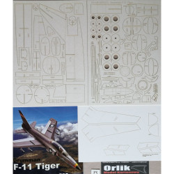Grumman F-11 «Tiger» – американский палубный истребитель – вырезанные лазером детали