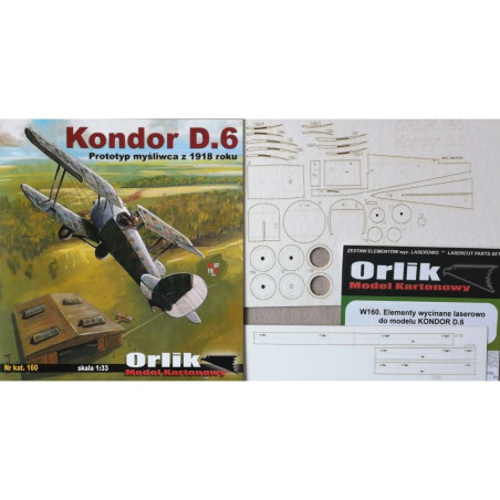 «Kondor» D.6 – немецкий истребитель-прототип – вырезанные лазером детали