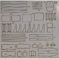 EO-2621 (JuMZ-6) - the Ukrainian/ Russian excavator on the wheeled tractor chassis - a laser cut parts