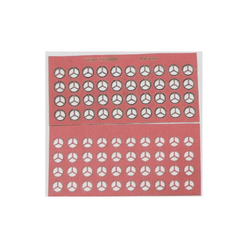 Valve screwdrivers 3 rods 3 mm, cardboard 0.25 mm, red