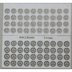 Sklendžių suktuvėliai 3 kojelių 10 mm, kartonas 0,25 mm, sidabriniai