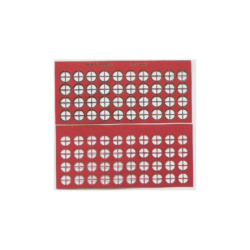 Valve screwdrivers 4 rods 4 mm, cardboard 0.25 mm, red