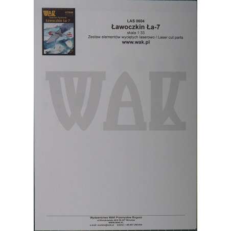 Lavochkin La-7 – the fighter - the laser cut parts