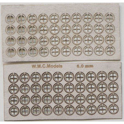 Sklendžių suktuvėliai 4 kojelių 2 mm, kartonas 0,25 mm, sidabriniai