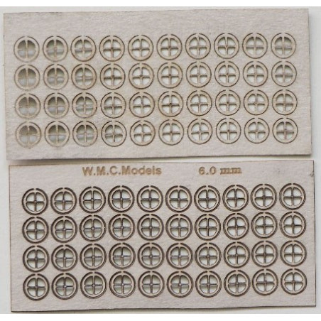 Valve screwdrivers 4 rods 3 mm, cardboard 0.25 mm, silver
