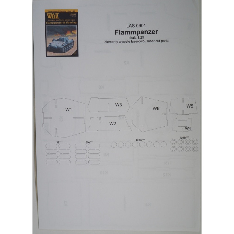 Flammpanzer II „Flamingo“ - lazeriu pjautos detalės