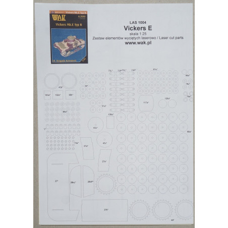 Vickers Mk. E Type B – the British/ Polish light tank - the laser cut parts