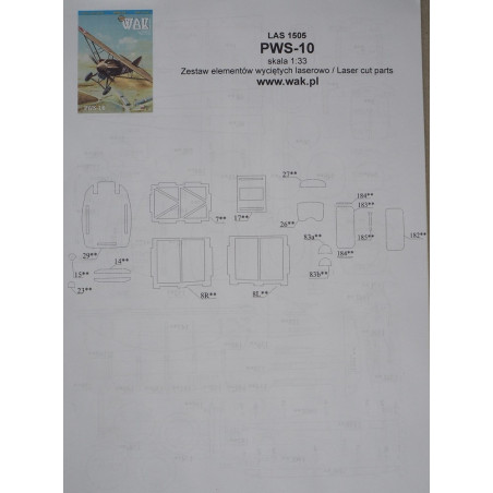 PWS-10 – the Polish fighter - the  laser cut details