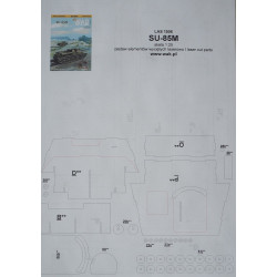 SU-85M – the self-propelled artillery unit - the laser cut details