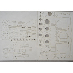 Dassault „Mirage“ III CJ – the French/ Israeli fighter - the laser cut details