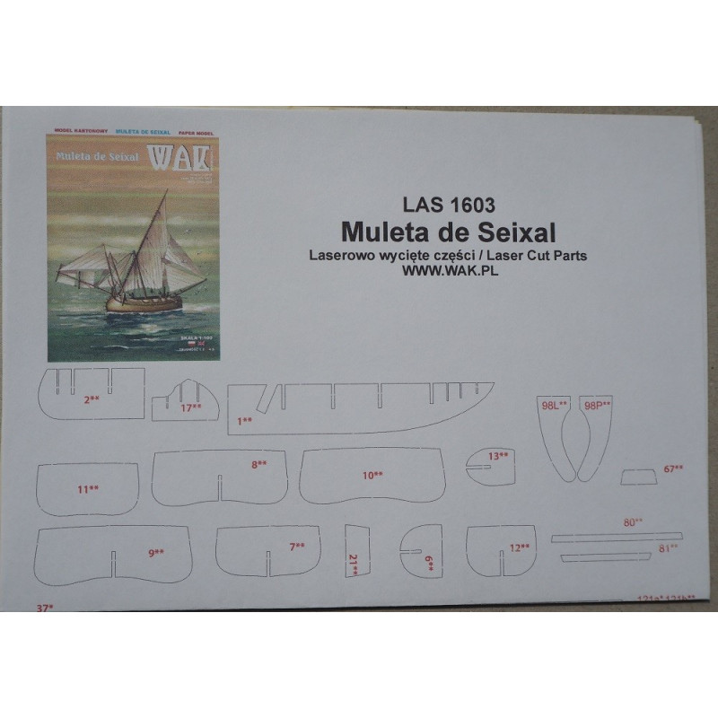 Muleta de Seixal – the fishing ship - the laser cut details