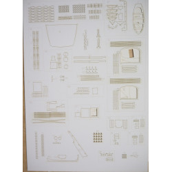 HMS „Badger“ – the British armed brig – the laser cut parts