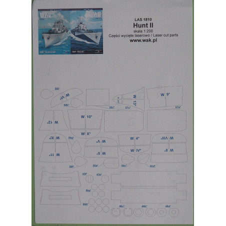 „Hunt II“ – the escort destroyers - the laser-cut parts