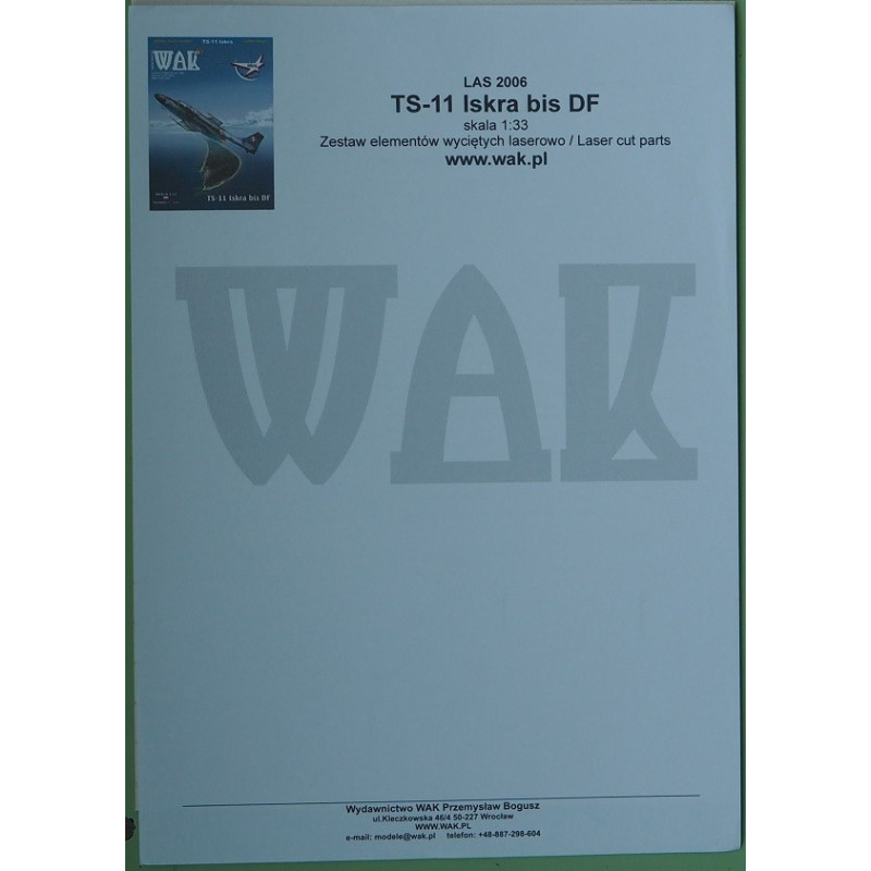 TS-11 „Iskra - bis“ DF – the education - training aircraft - the laser cut parts