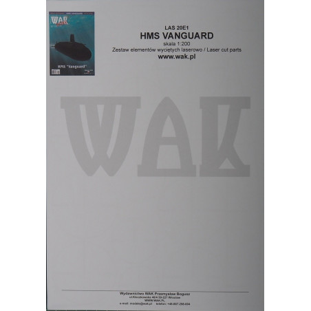 HMS „Vanguard“ (S28) – the British nuclear submarine - the laser cut parts