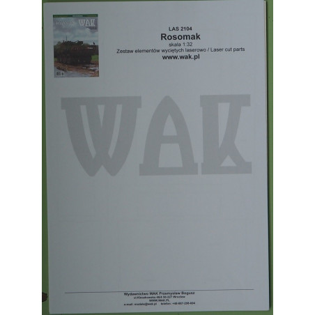 «Rosomak» – польский бронированный транспортер - вырезанные лазером детали