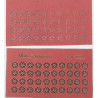 Sklendžių suktuvėliai „gėlytė“ 8 mm, kartonas 0,25 mm, raudoni