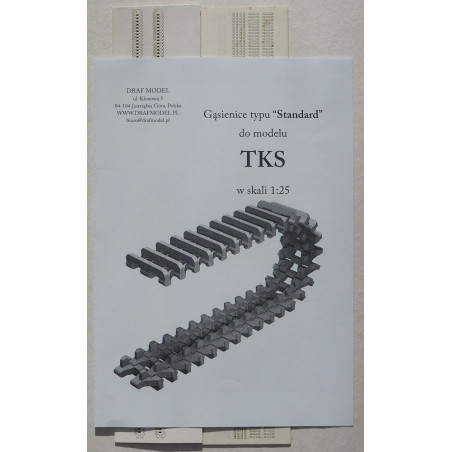 TKS, TKW, TK-3 - the Polish reconnaissance tanks - the laser cut and engraved tracks - track parts