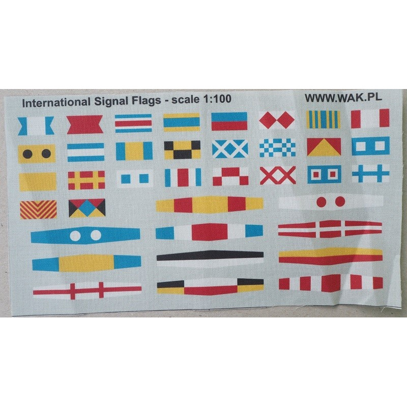 The canvas flags of the International Code of Maritime Signals 1: 100