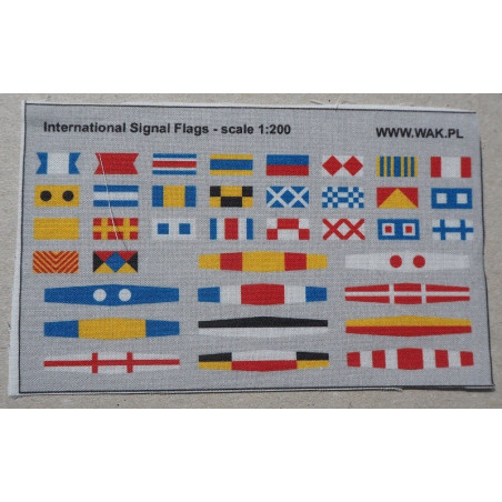 The canvas flags of the International Code of Maritime Signals 1:200